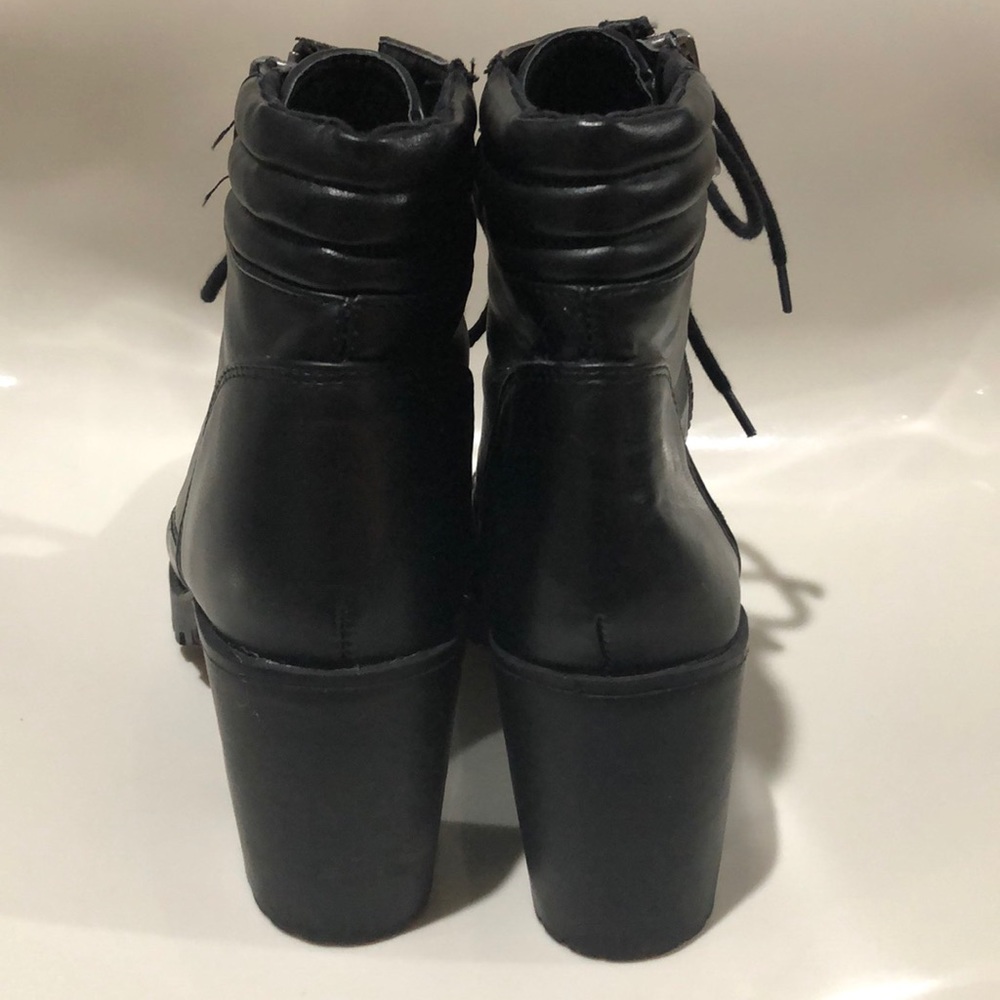 Steve Madden Nydiaa heeled black combat boots - Picture 3 of 8
